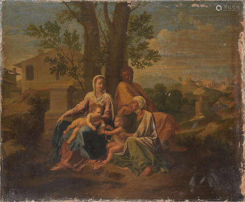 After Nicolas Poussin18th Century The Holy Family unframed