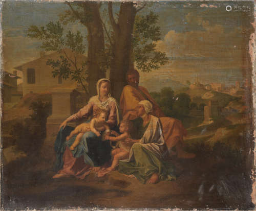 After Nicolas Poussin18th Century The Holy Family unframed