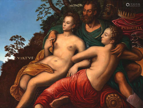 Circle of Anthonie Claessens(Bruges circa 1536-1613) An Allegory of Virtue and Vice