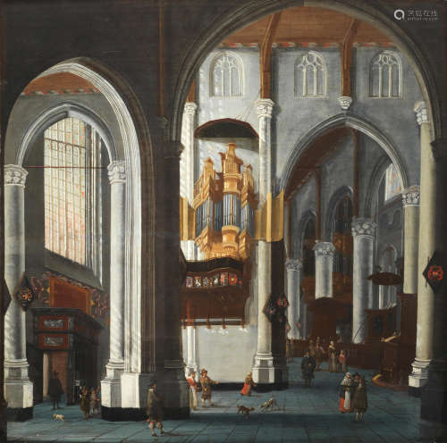 * de Gruyter(active Rotterdam, 17th Century) Interior of the Groote Kerk, Rotterdam