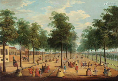 After John Maurer19th Century View of Buckingham House in St. James's Park; and View of the Mall in St. James's Park   (2)