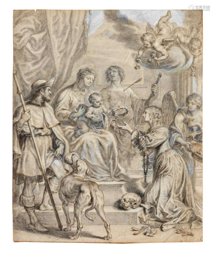 Studio of Sir Peter Paul Rubens(Siegen 1577-1640 Antwerp) The Madonna and Child with Saints