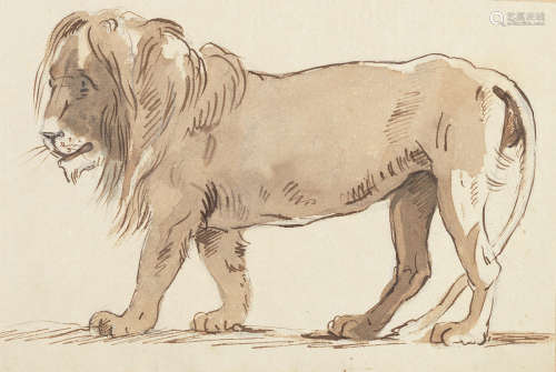 William Lock the Younger(Norbury 1767-1847 Mickleham) An album of 54 drawings of figure and animal subjects including some juvenile drawings, the earliest dated 1771