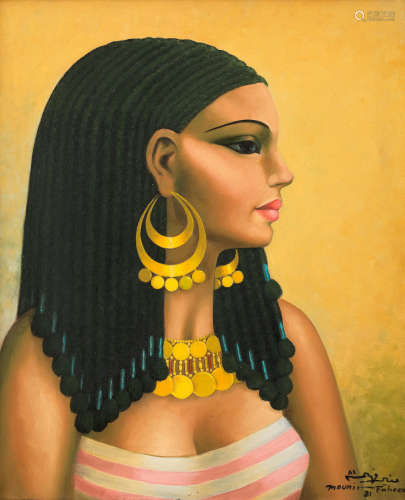 Nubian Portrait Munir Fahim(Egypt, 1935-1983)