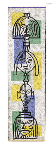 Mosaic Panelcirca 1950glass tileheight 55 1/2in (141cm); width 16in (41cm); depth 3/4in (2.5cm)  Murano