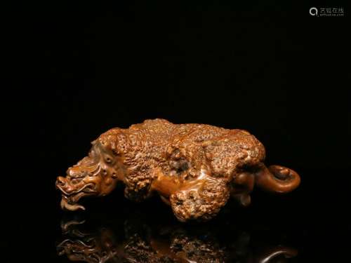 Natural Burl Carved Beast