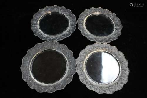 4 leaf Shape Lalique Plates