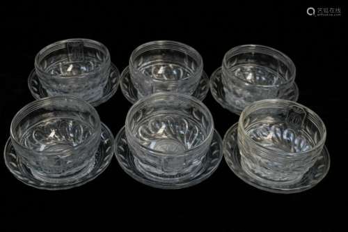 Set of 6 Angora Irish Figural Bowls& Under Plates