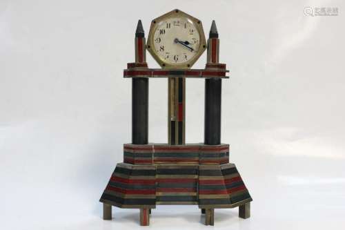 Art Deco Inlaid Table Clock