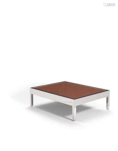 Coffee Table1970schromed steel, marbleheight 16 1/8in (40cm); width 41 3/4in (106cm); depth 53 3/4in (136cm) Pace Collection (Founded 1960)