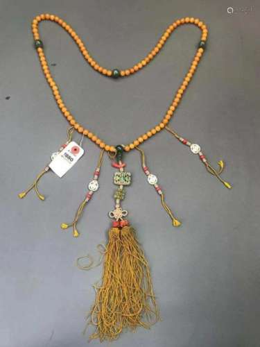 Chinese 108 Amber Beads Necklace