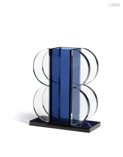 Vase1979for Fontana Arte, crystal, model 2664, apparently unmarkedheight 10 1/4in (26cm); width 8 1/2in (21.5cm); depth 4 1/2in (11.4cm)  Ettore Sottsass (1917-2007)