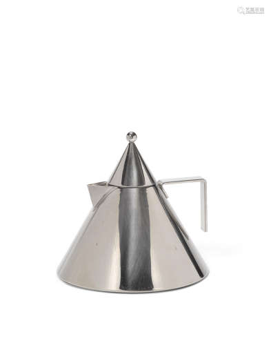 Il Conico Kettledesigned 1986for Alessi, stainless steel, with Alessi stamp on undersideheight 8in (20.3cm); diameter 8 5/8in (21.9cm)  Aldo Rossi (1931-1997)