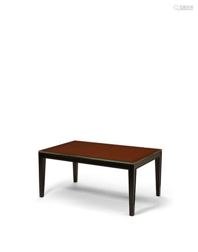 Custom Coffee Tablecirca 2001hardwood, glassheight 18 1/4in (46.3cm); width 39 1/4in (99.6cm); depth 23 1/2in (59.6cm)  Philippe Starck (born 1949)