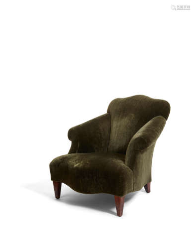 Luciano Club Chair1990smahogany, velvetheight 35 1/2in (90.1cm); width 35 1/2in (90.1cm); depth 41in (104.1cm)  Donghia Associates (Founded 1968)