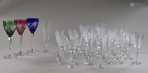 DAUM Partie de service de verres en cristal, compr…