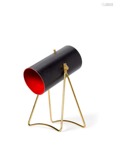 Table Lamp1950sfor ASEA, enameled and lacquered metal, brass, shade stamped 'ASEA BELYSNINO E1189' and with maker's labelheight 9 1/2in (24.1cm); width of base 6 1/4in (15.8cm); depth 6 1/2in (16.5cm)  Svend Aage Holm Sorensen (1913-2004)