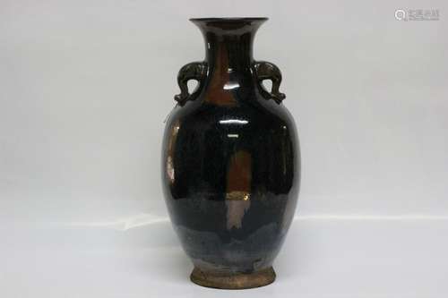 Chinese Black Glazed Vase