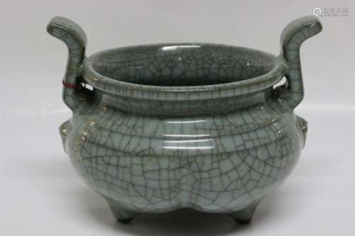 Chinese Ge Ware Porcelain Burner