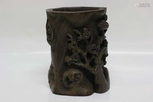 Chinese Chengxiang Wood Brushpot