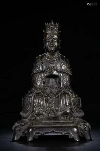 Qing Chinese Bronze Taoism Figurine