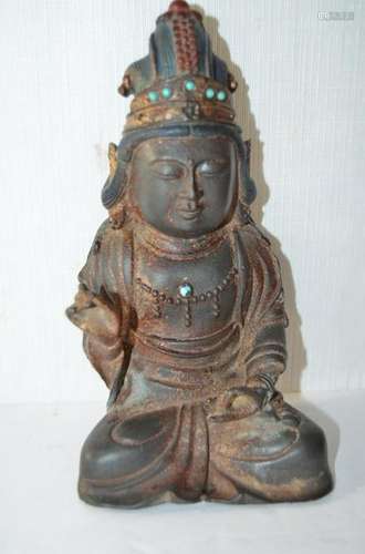 Chinese Gilt Bronze Seating Buddha