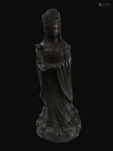 Chinese Bronze Standing Buddha