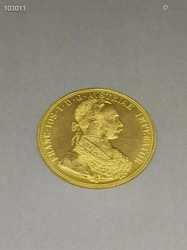 1915 Austro-Hungarian Empire Gold Coin