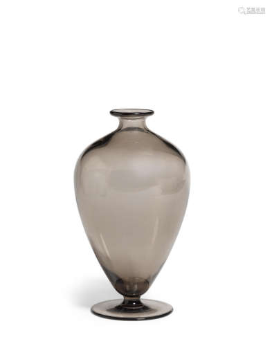 Vasedesigned 1921-22, executed 1930-45for Venini, glass, acid stamped 'venini murano'height 8 3/4in (22.2cm); diameter 5in (12.7cm)  Vittorio Zecchin (1878-1947)