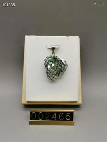14K Gold Emerald Pendant
