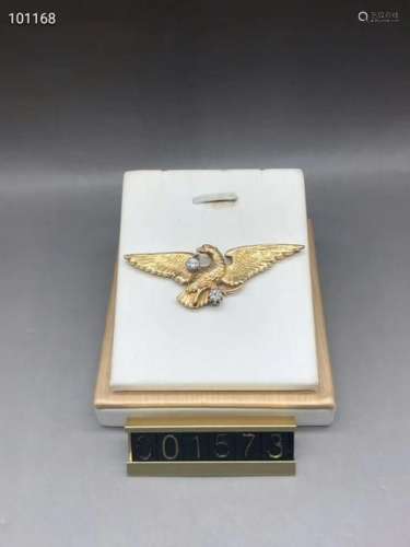 18K Gold Eagle Pendant