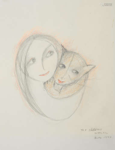 The Childless Woman1994colored pencil and graphite on paper, signed 'Beato', dated '1994' and titled lower right14 x 11in (35.6 x 27.9cm)  Beatrice Wood (1893-1998)