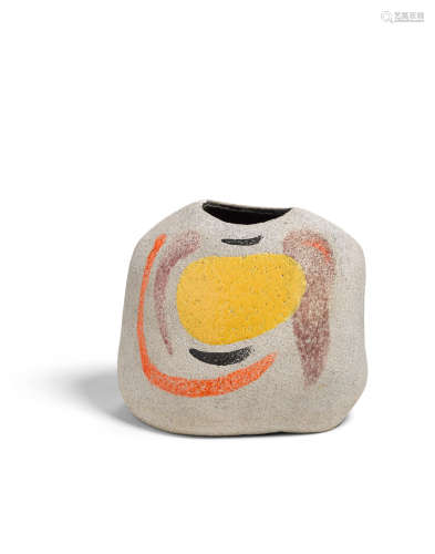 Vase1961painted stoneware, incised 'Arneson 61' on undersideheight 6 1/4in (15.9cm), width 6 1/4in (15.9cm)  Robert Arneson (1930-1992)