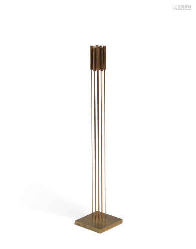 Sonambient designed circa 1970, executed 1996for Knoll, beryllium copper, base stamped 'Design: Harry Bertoia, circa 1970 Knoll 1996 Edition: 100 Cliff McCormick'height 16in (40.6cm); width 3in (7.6cm); depth 3in (7.6cm)  HARRY BERTOIA (1915-1978) AND VAL BERTOIA (BORN 1949)