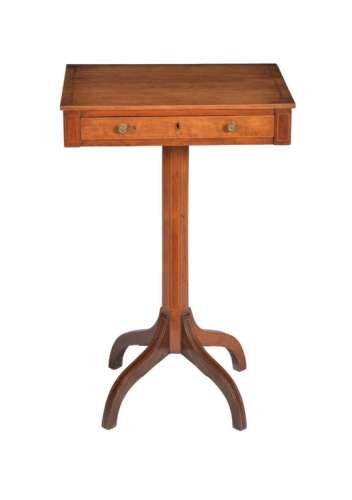 A padouk pedestal work table