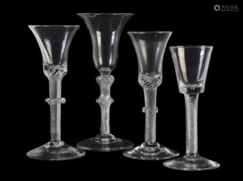 Four assorted airtwist wine glasses