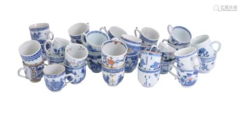 A group of Chinese export coffe cups
