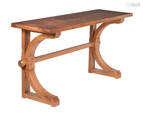 A pippy oak console or serving table