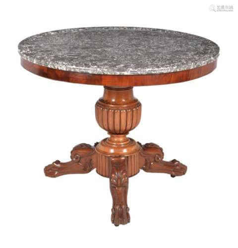 A Louis Philippe marble topped centre table