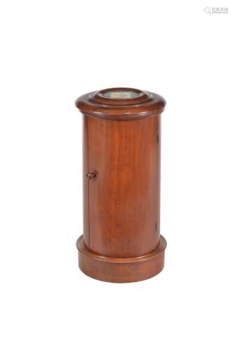 A Victorian mahogany cylindrical washstand pot cupboard