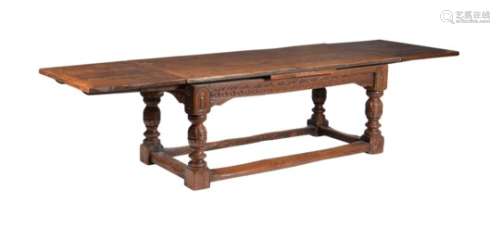 An oak refectory table in James I style