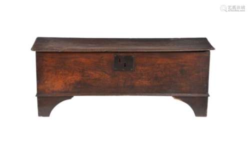 An elm plank chest, late 18th century