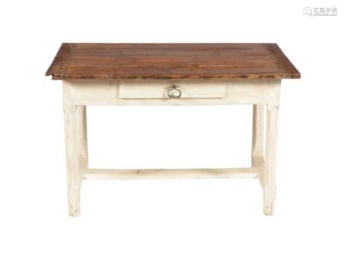 A French pine farmhouse table side table