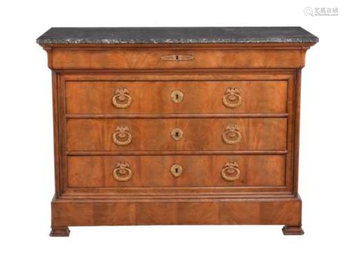 A Louis Philippe walnut commode