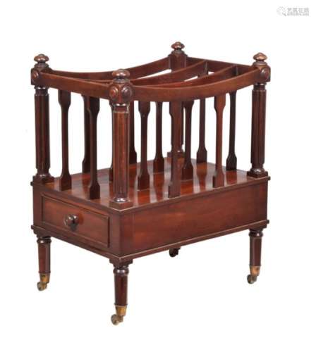 A mahogany Canterbury in George IV style