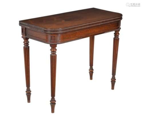 ϒ A Regency rosewood card table