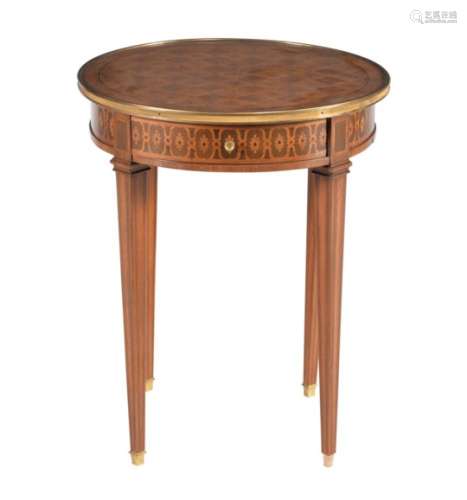ϒ A French specimen marquetry side table in Louis XVI style