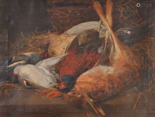 Follower of George Stevens, Still life with hare and pheasant