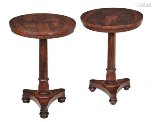 ϒ A companion pair of George IV rosewood occasional tables