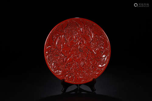 XUANDE MARK RED LACQUER PLATE